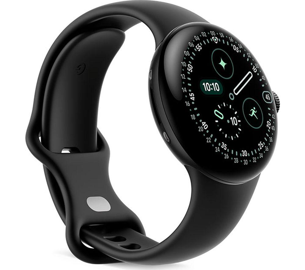 GOOGLE Pixel Watch 4 WiFi - Matte Black Aluminium Case with Obsidian Active Band, 41 mm image number 3 of 8