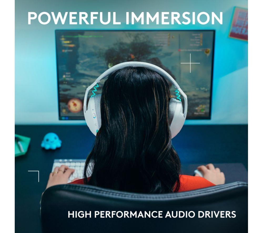 LOGITECH G321 LIGHTSPEED Wireless Bluetooth Gaming Headset - White image number 6 of 9