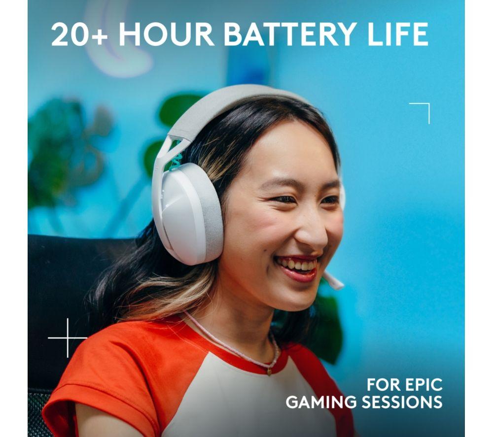 LOGITECH G321 LIGHTSPEED Wireless Bluetooth Gaming Headset - White image number 7 of 9
