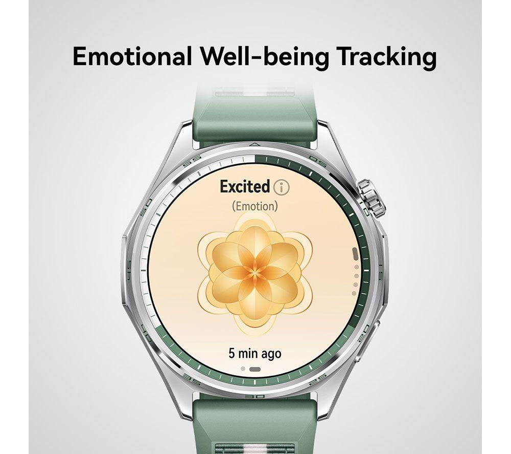 Buy HUAWEI Watch GT Silver with Green Woven Strap, 46 mm Currys - Main Image