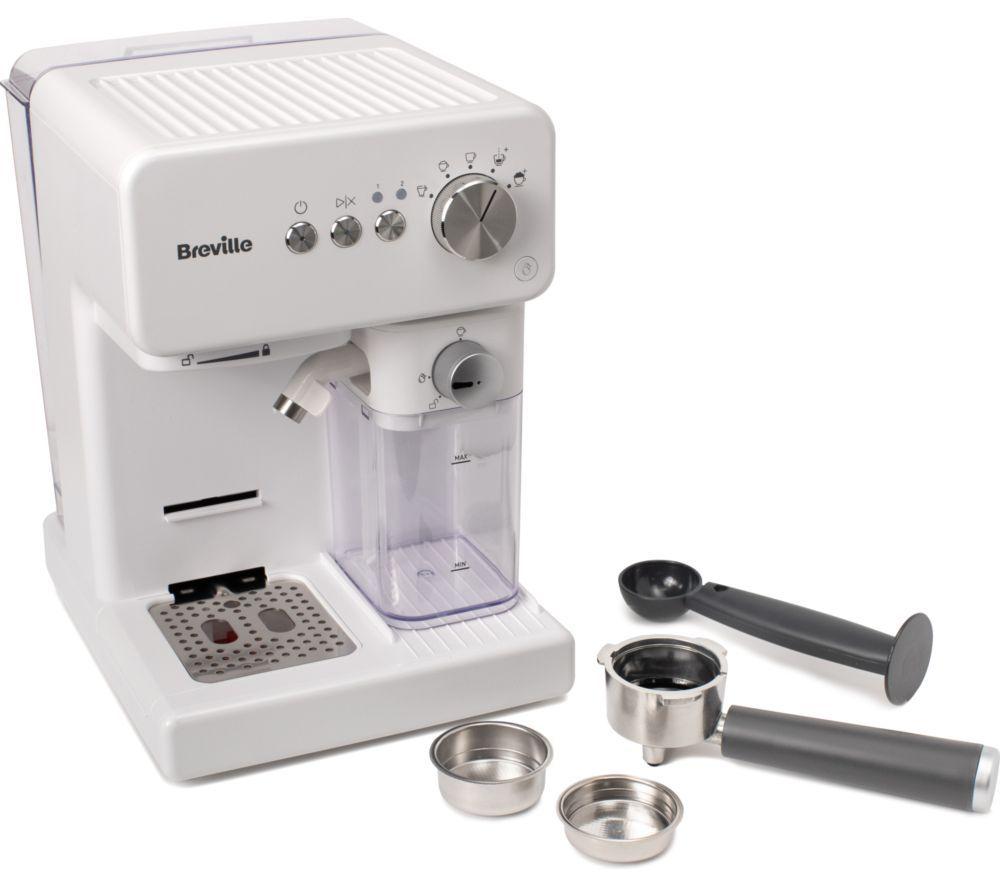 BREVILLE Prima Latte VCF190 Coffee Machine - White image number 2 of 4