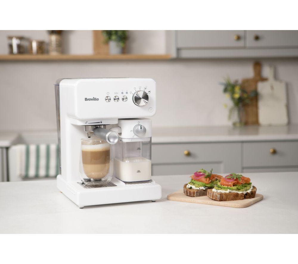 BREVILLE Prima Latte VCF190 Coffee Machine - White image number 4 of 4