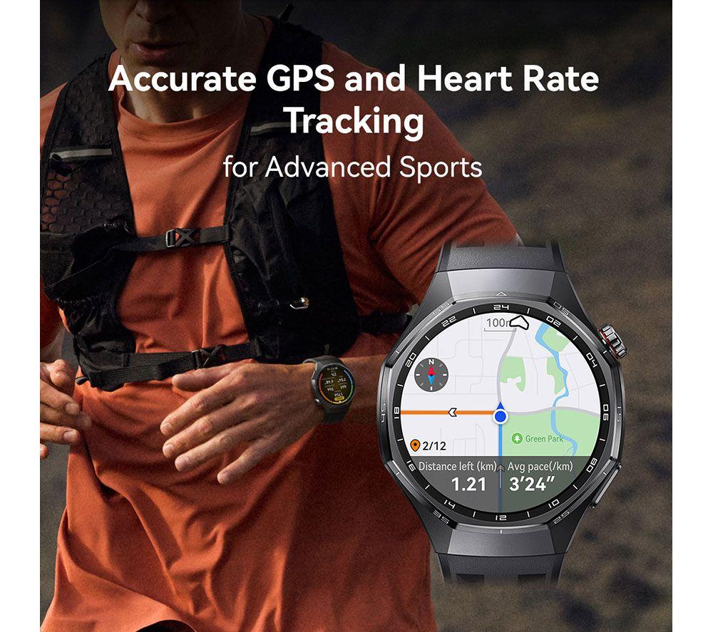 HUAWEI Watch GT 6 Pro - Titanium with Black Fluoroelastomer Strap, 46 mm image number 6 of 7