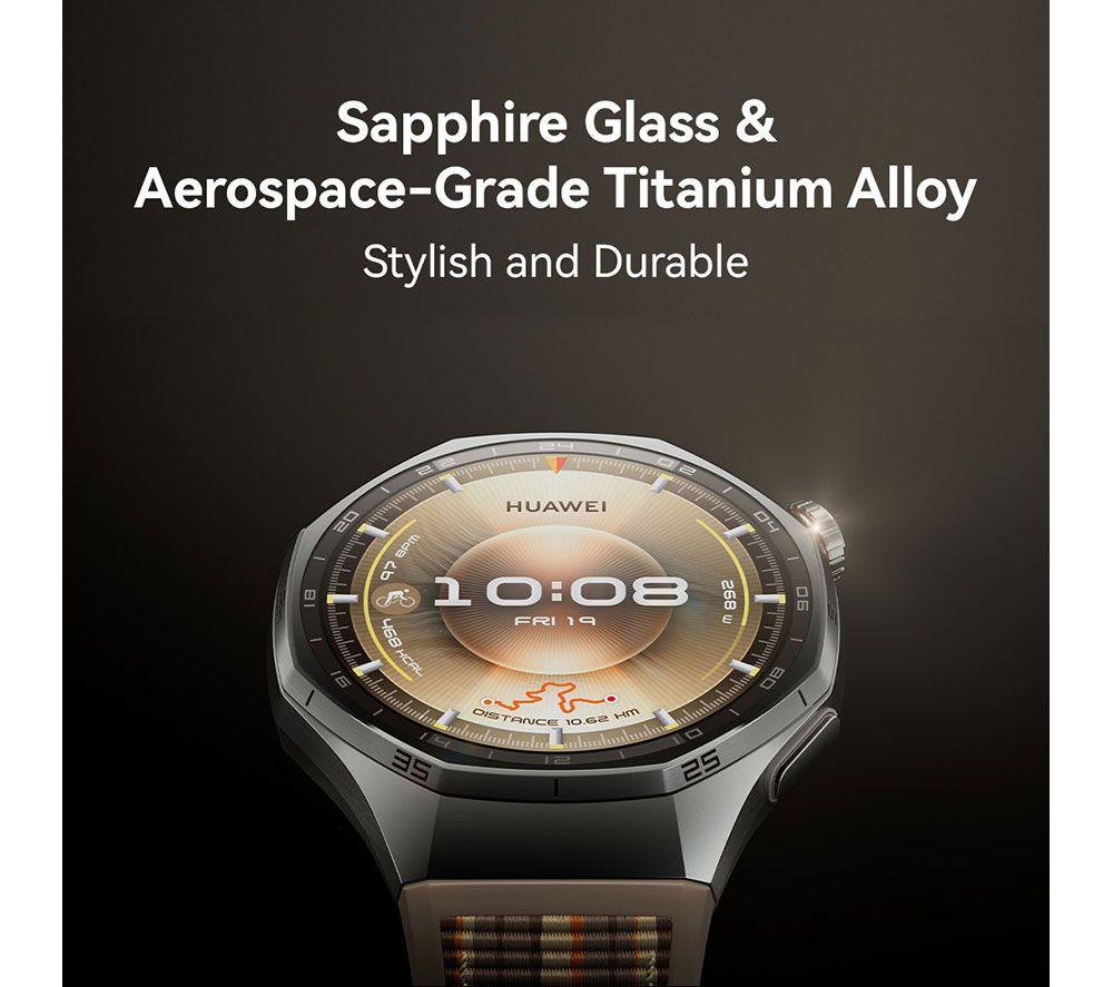 HUAWEI Watch GT 6 Pro - Titanium with Gold Fluoroelastomer Strap, 46 mm image number 2 of 7