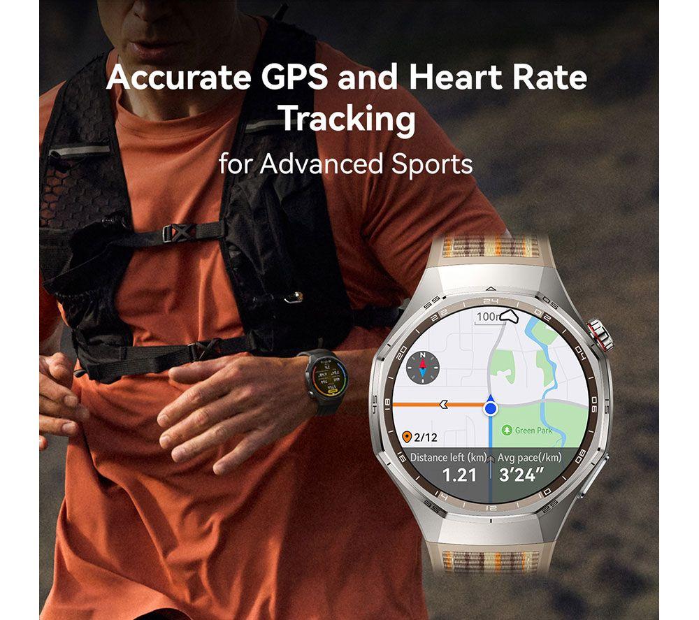 HUAWEI Watch GT 6 Pro - Titanium with Gold Fluoroelastomer Strap, 46 mm image number 5 of 7