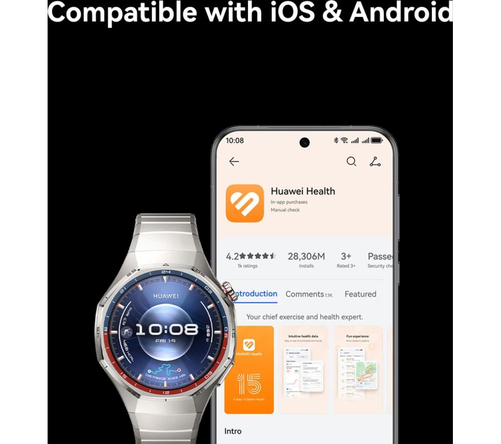 HUAWEI Watch GT 6 Pro - Titanium with Titanium Strap, 46 mm image number 5 of 9