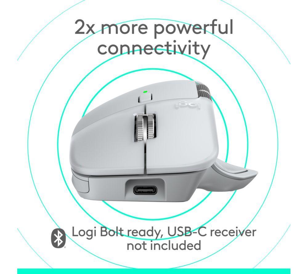 LOGITECH MX Master 4 Wireless Mouse for Mac - White Silver image number 2 of 17