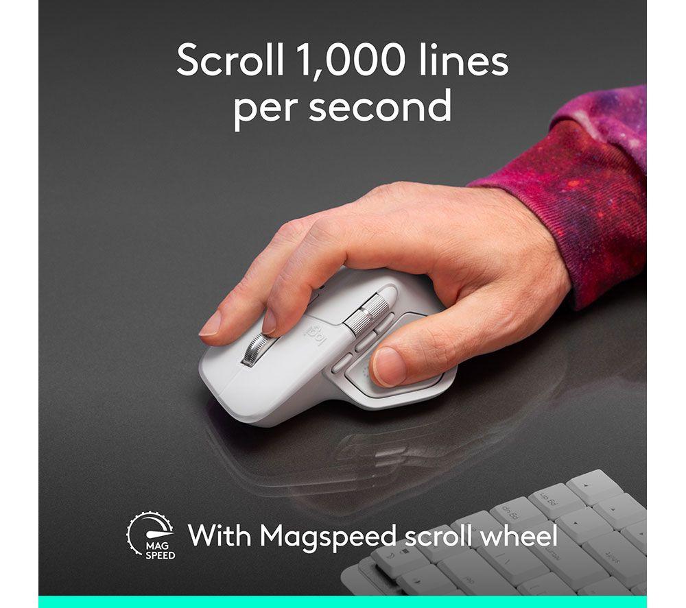 LOGITECH MX Master 4 Wireless Mouse for Mac - White Silver image number 8 of 17