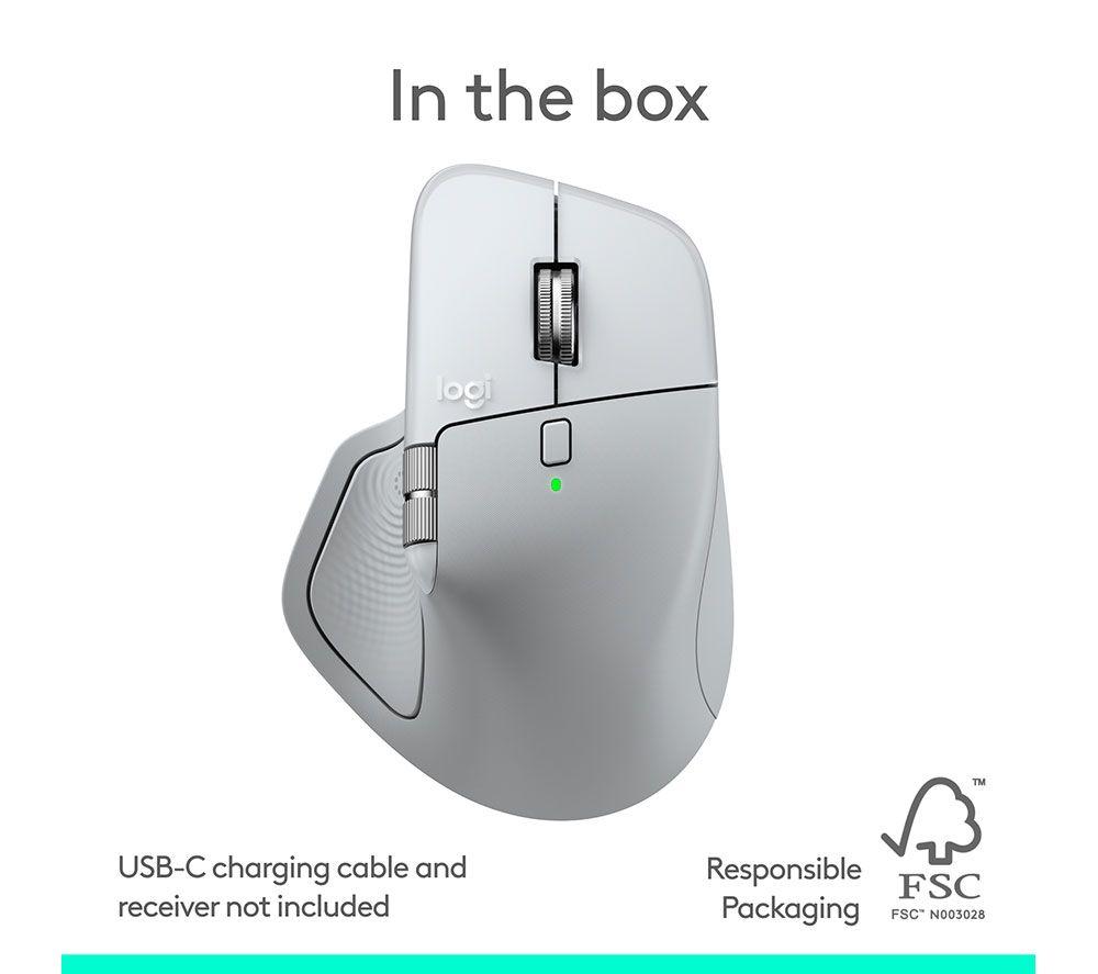 LOGITECH MX Master 4 Wireless Mouse for Mac - White Silver image number 15 of 17