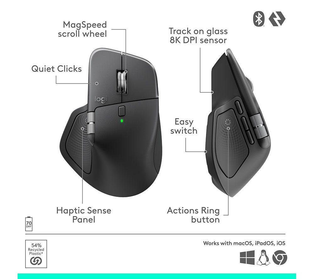 Buy LOGITECH MX Master 4 Wireless Mouse - Graphite | Currys