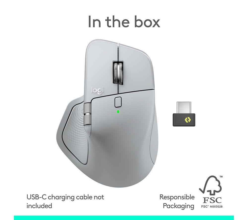 Buy LOGITECH MX Master 4 Wireless Mouse - Pale Grey | Currys