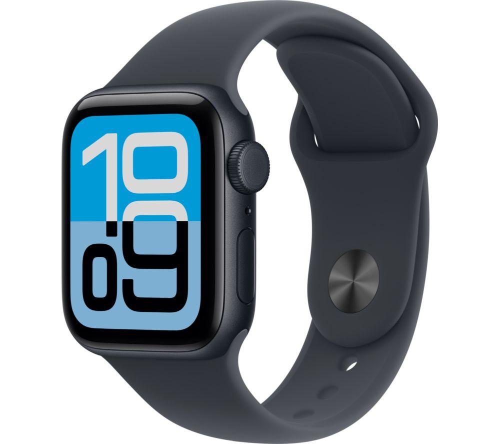 APPLE Watch SE 3 Cellular - 40 mm Midnight Aluminium Case with Midnight Sport Band, M/L