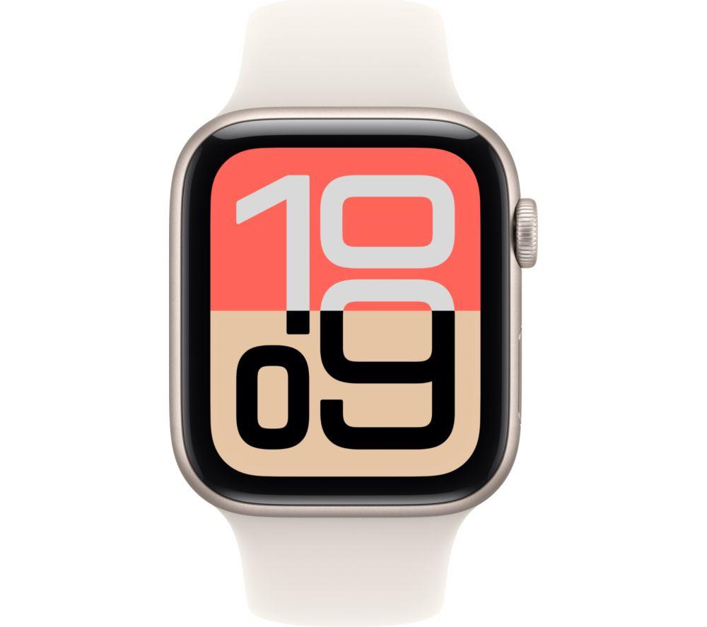 APPLE Watch SE 3 Cellular - 44 mm Starlight Aluminium Case with Starlight Sport Band, S/M image number 2 of 10