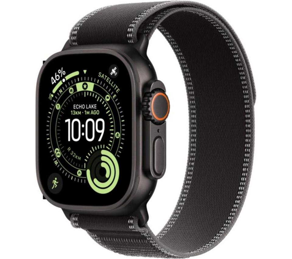APPLE Watch Ultra 3 Cellular - 49 mm Black Titanium Case with Black Trail Loop, M/L