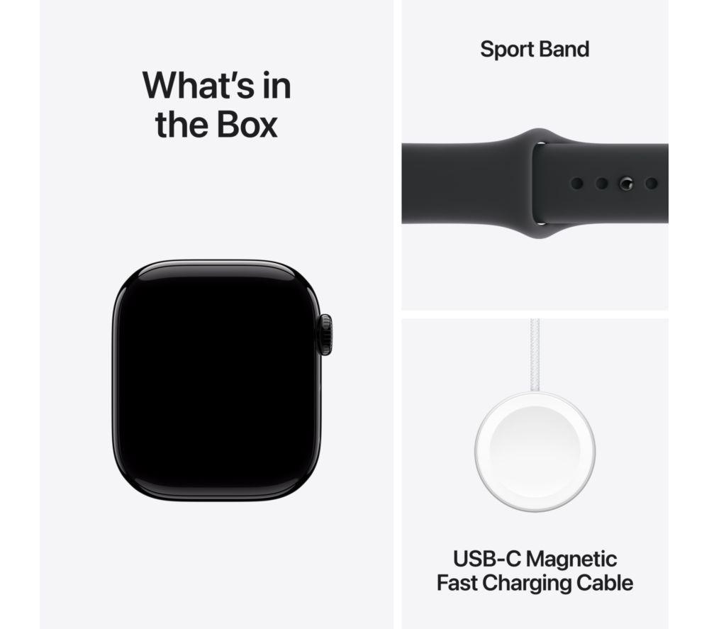 APPLE Watch Series 11 - 42 mm&nbsp;Jet Black Aluminium Case with Black Sport Band - S/M image number 9 of 10