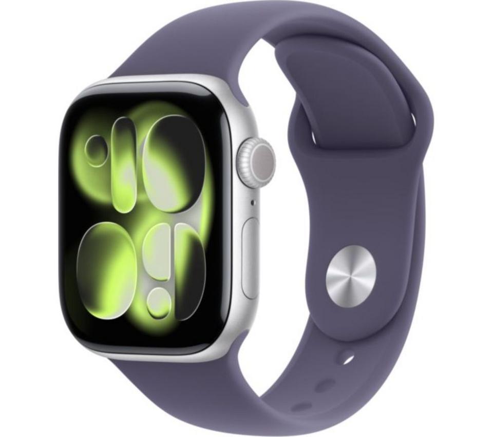 APPLE Watch Series 11 - 42 mm Silver Aluminium Case with Purple Fog Sport Band, M/L