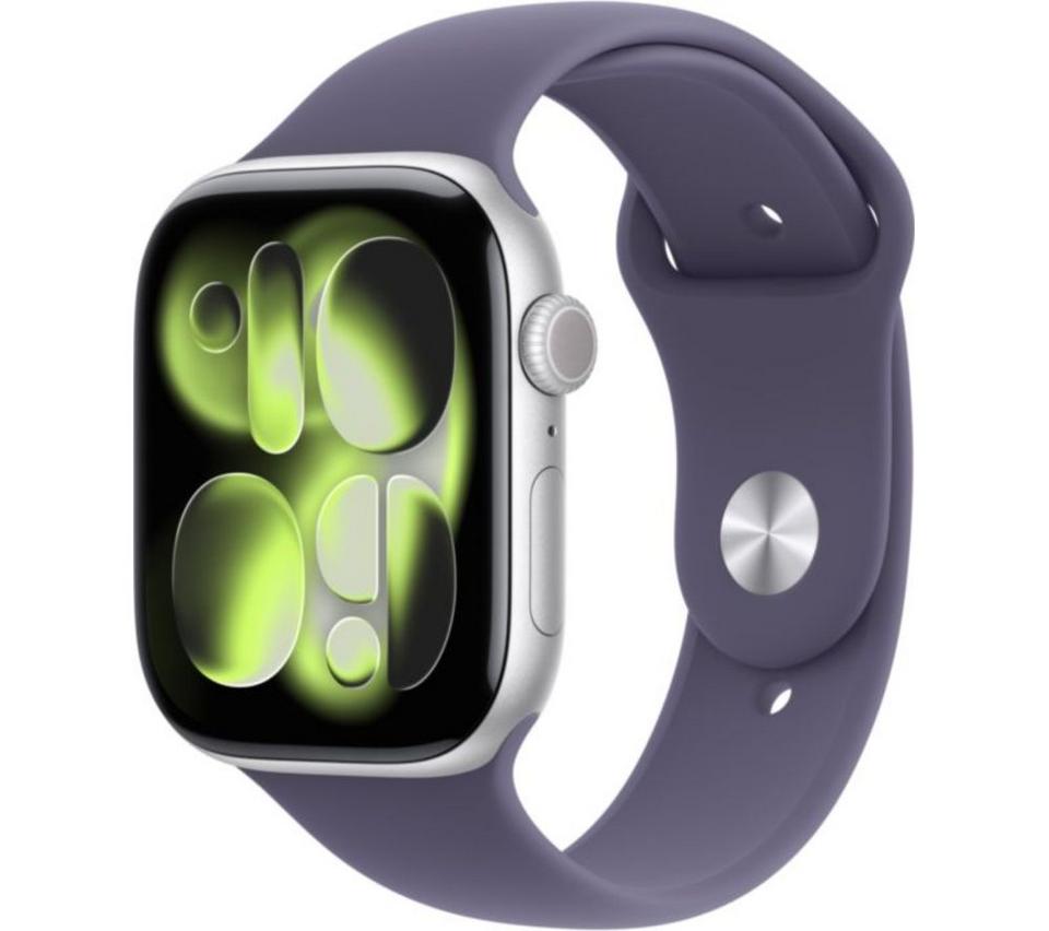 APPLE Watch Series 11 - 46 mm Silver Aluminium Case with Purple Fog Sport Band, S/M