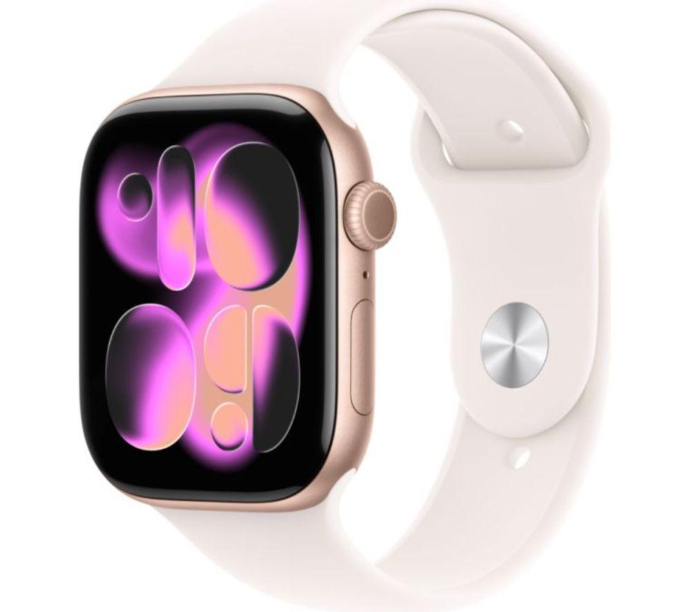 APPLE Watch Series 11 - 46 mm Rose Gold Aluminium Case with Light Blush Sport Band, M/L