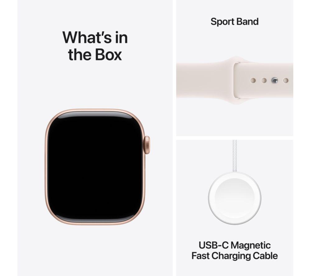 APPLE Watch Series 11 - 46 mm Rose Gold Aluminium Case with Light Blush Sport Band, M/L image number 9 of 10