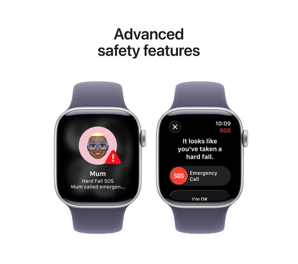 APPLE Watch Series 11 Cellular - 42 mm Silver Aluminium Case with Purple Fog Sport Band, S/M image number 6 of 10