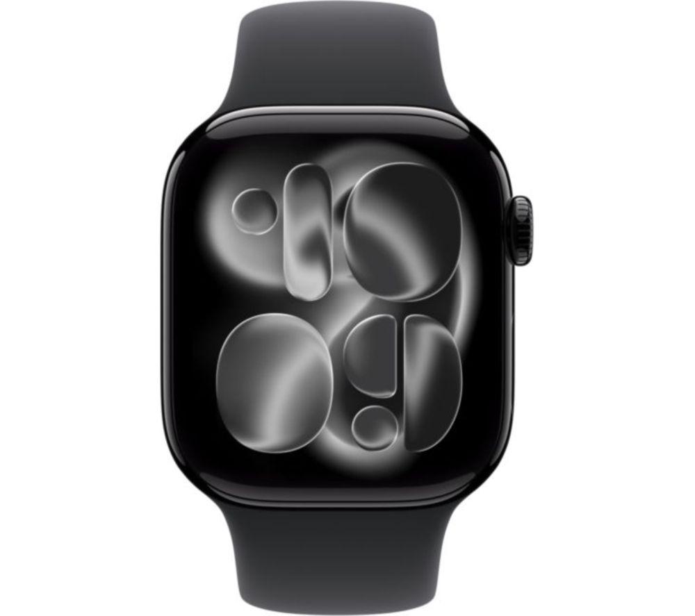 APPLE Watch Series 11 Cellular - 42 mm&nbsp;Jet Black Aluminium Case with Black Sport Band, M/L image number 2 of 10