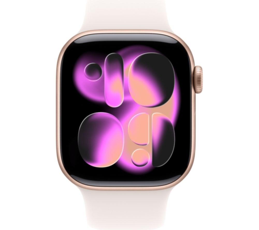 APPLE Watch Series 11 Cellular - 42 mm Rose Gold Aluminium Case with Light Blush Sport Band, M/L image number 2 of 10