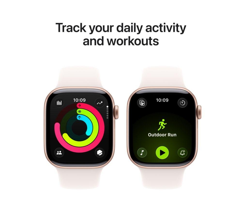 APPLE Watch Series 11 Cellular - 42 mm Rose Gold Aluminium Case with Light Blush Sport Band, M/L image number 4 of 10