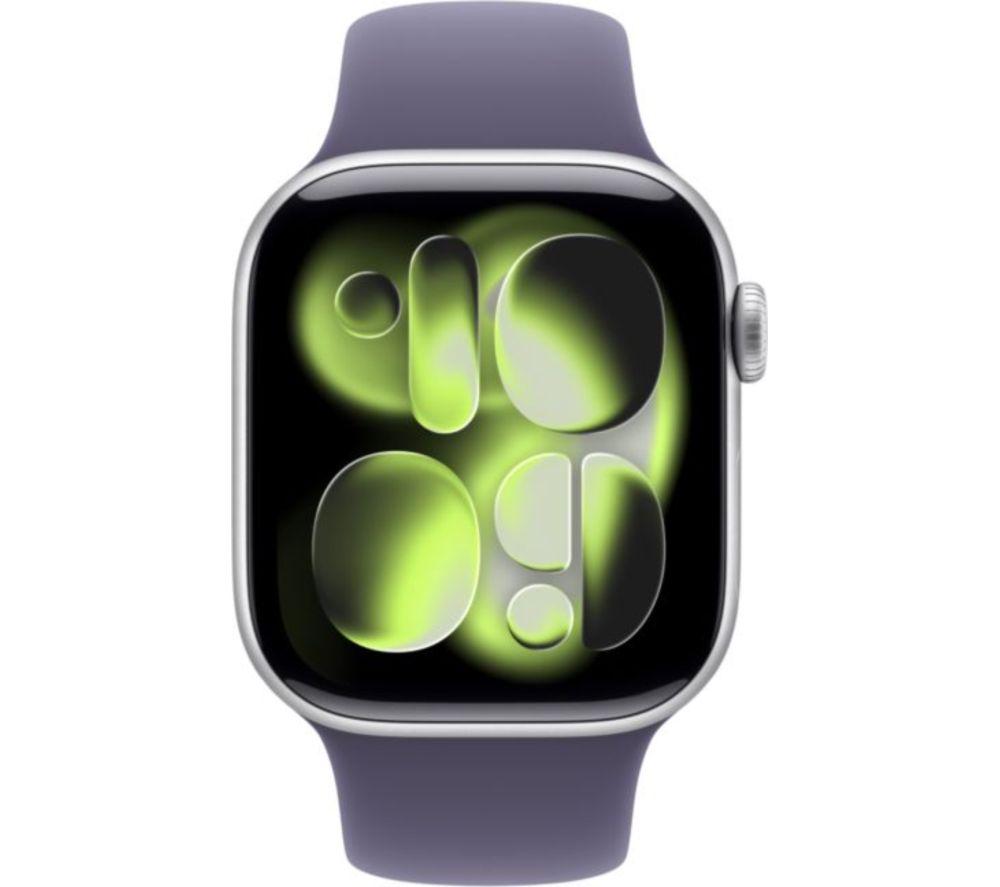 APPLE Watch Series 11 Cellular - 42 mm Silver Aluminium Case with Purple Fog Sport Band, M/L image number 2 of 10