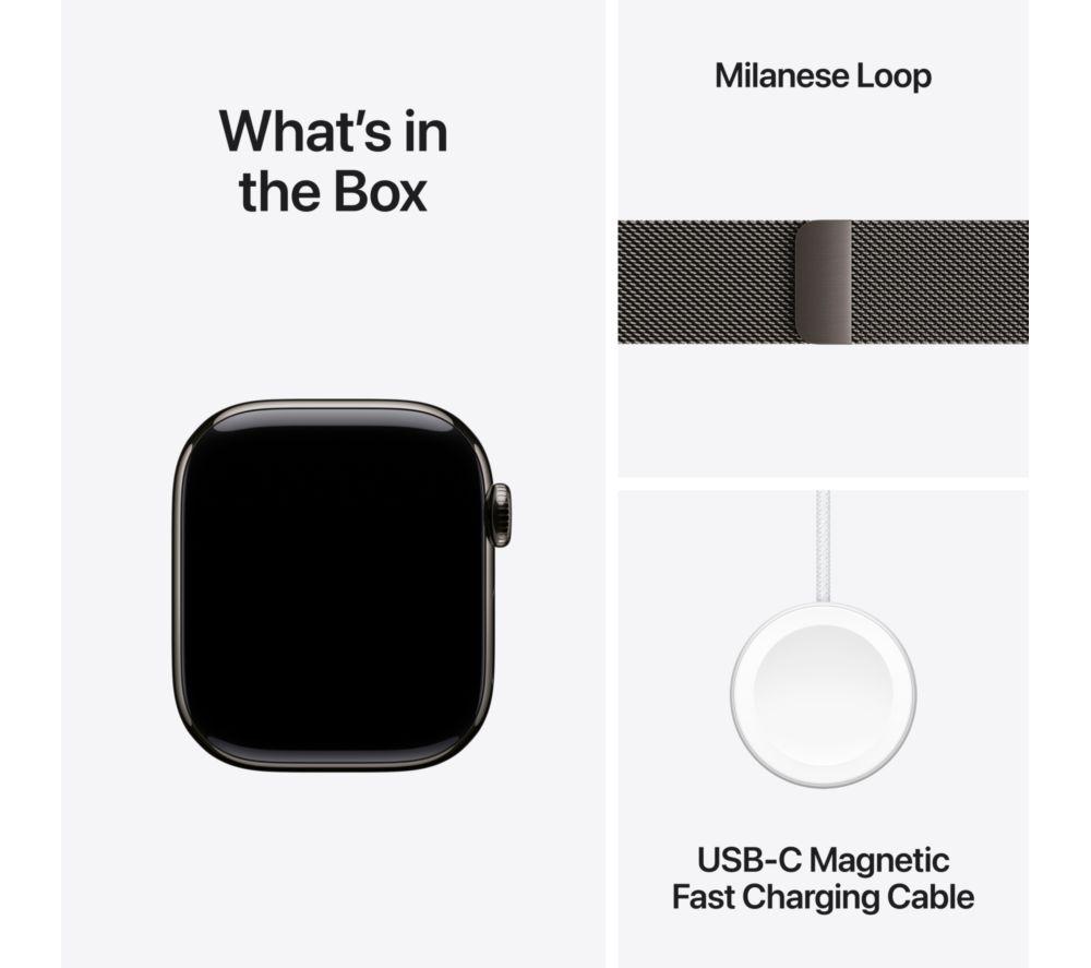 APPLE Watch Series 11 Cellular - 42 mm&nbsp;Slate Titanium Case with Slate Milanese Loop image number 9 of 10