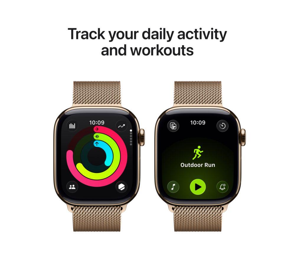 APPLE Watch Series 11 Cellular - 42 mm&nbsp;Gold Titanium Case with Gold Milanese Loop image number 4 of 10