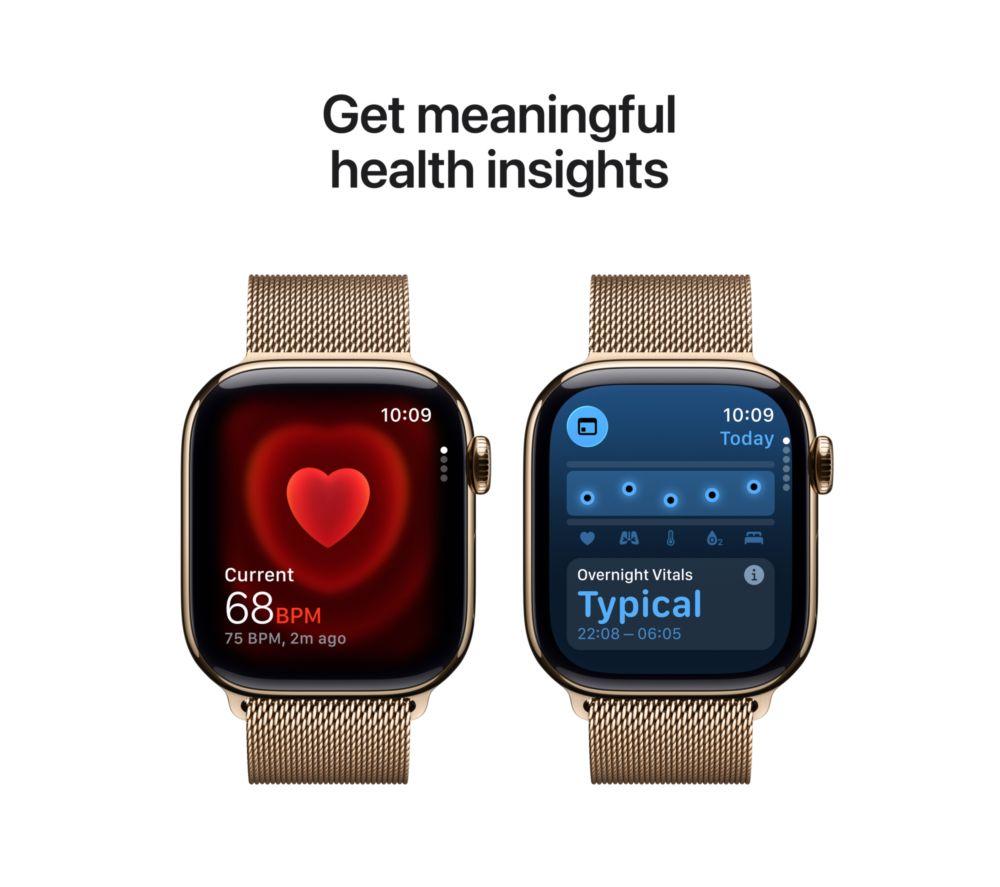 APPLE Watch Series 11 Cellular - 42 mm&nbsp;Gold Titanium Case with Gold Milanese Loop image number 5 of 10