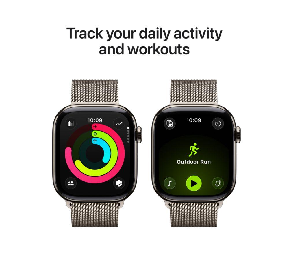 APPLE Watch Series 11 Cellular - 42 mm&nbsp;Natural Titanium Case with Natural Milanese Loop image number 4 of 10