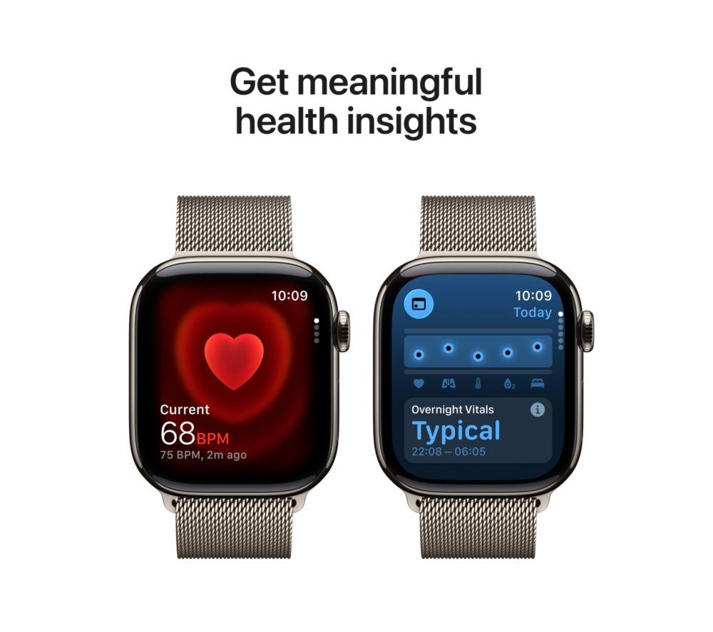 APPLE Watch Series 11 Cellular - 42 mm&nbsp;Natural Titanium Case with Natural Milanese Loop image number 5 of 10