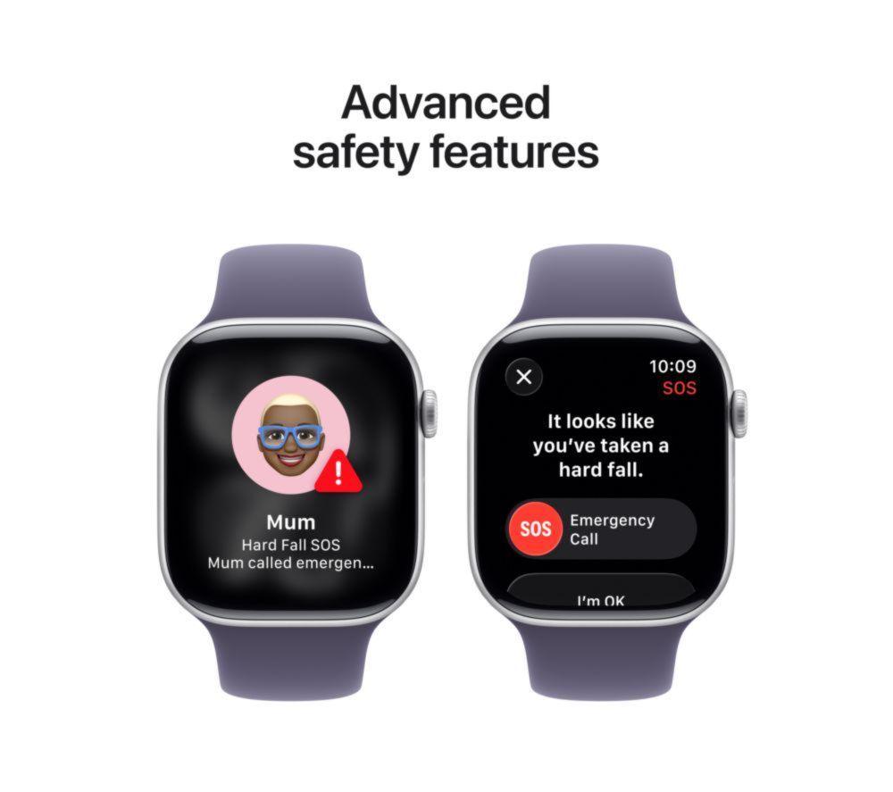 APPLE Watch Series 11 Cellular - 46 mm Silver Aluminium Case with Purple Fog Sport Band, S/M image number 6 of 10