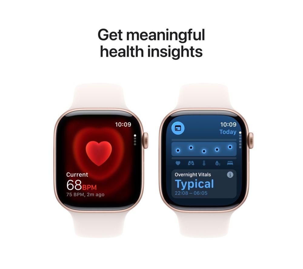 APPLE Watch Series 11 Cellular - 46 mm&nbsp;Rose Gold Aluminium Case with Light Blush Sport Band, M/L image number 3 of 10