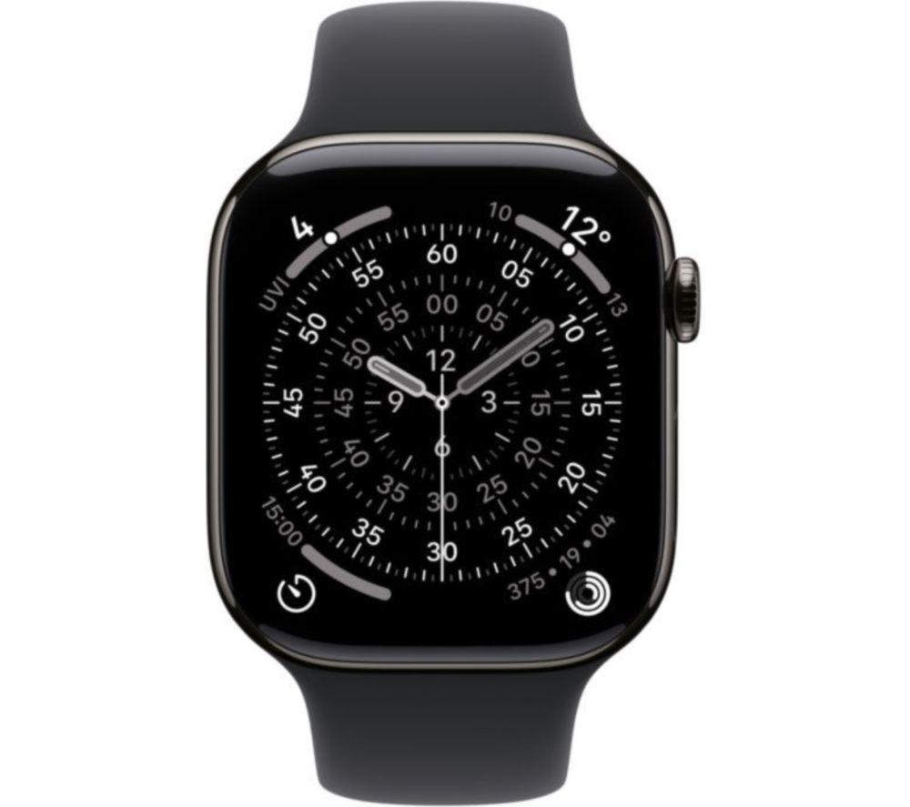 APPLE Watch Series 11 Cellular - 46 mm Slate Titanium Case with Black Sport Band, S/M image number 2 of 10