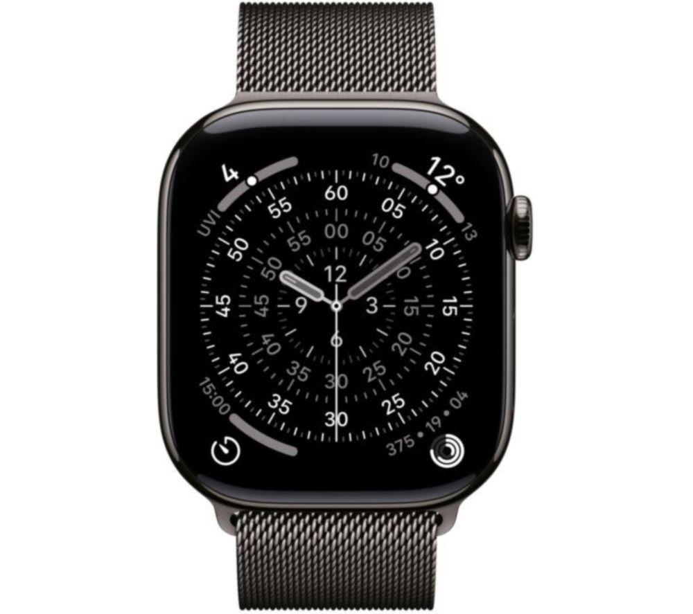 APPLE Watch Series 11 Cellular - 46 mm&nbsp;Slate Titanium Case with Slate Milanese Loop, S/M image number 2 of 10