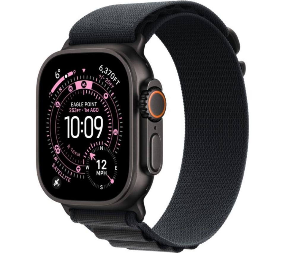 APPLE Watch Ultra 3 Cellular - 49 mm Black Titanium Case with Black Alpine Loop, Medium