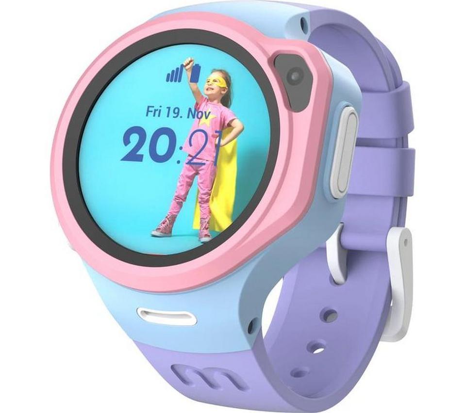 MYFIRST Fone R2 Smart Watch for Kids - Cotton Candy Mix, Silicon Strap - 145 mm