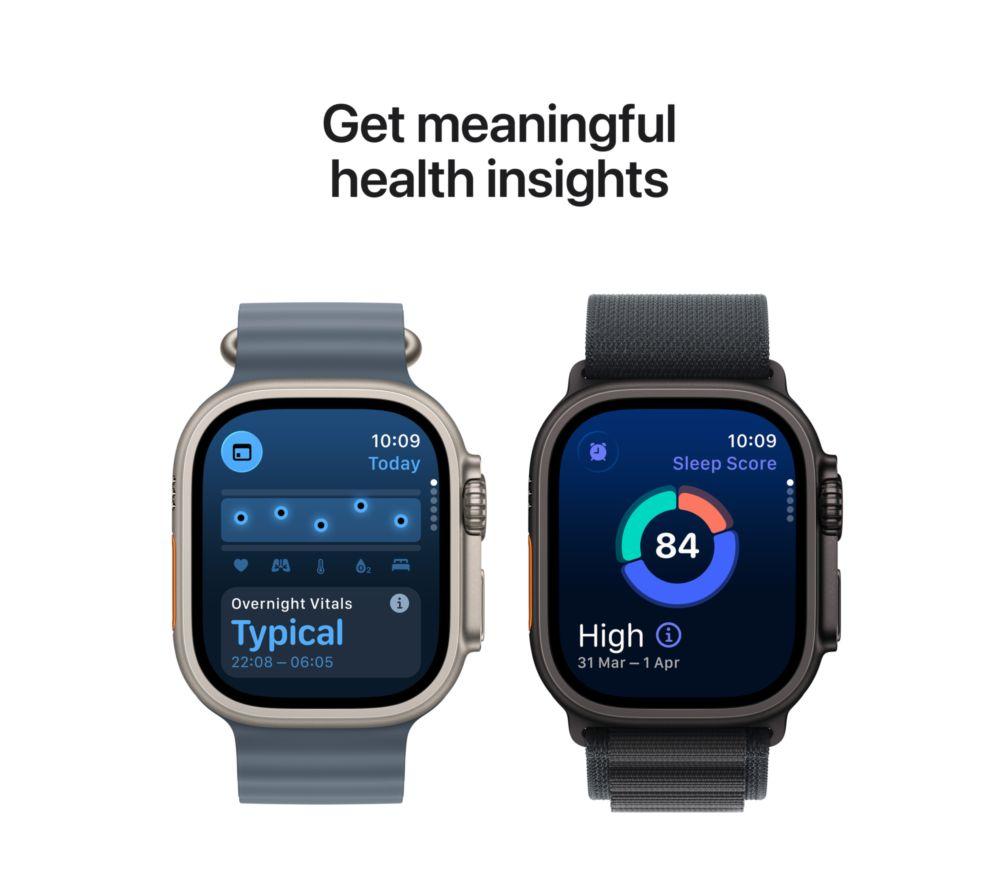 APPLE Watch Ultra 3 Cellular - 49 mm Black Titanium Case with Black Titanium Milanese Loop, Small image number 8 of 10