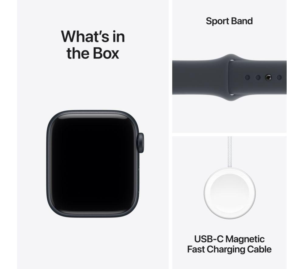 APPLE Watch SE 3 - 40 mm Midnight Aluminium Case with Midnight Sport Band, M/L image number 9 of 10