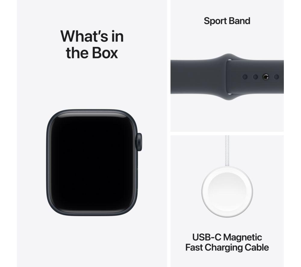 APPLE Watch SE 3 - 44 mm Midnight Aluminium Case with Midnight Sport Band, M/L image number 9 of 10
