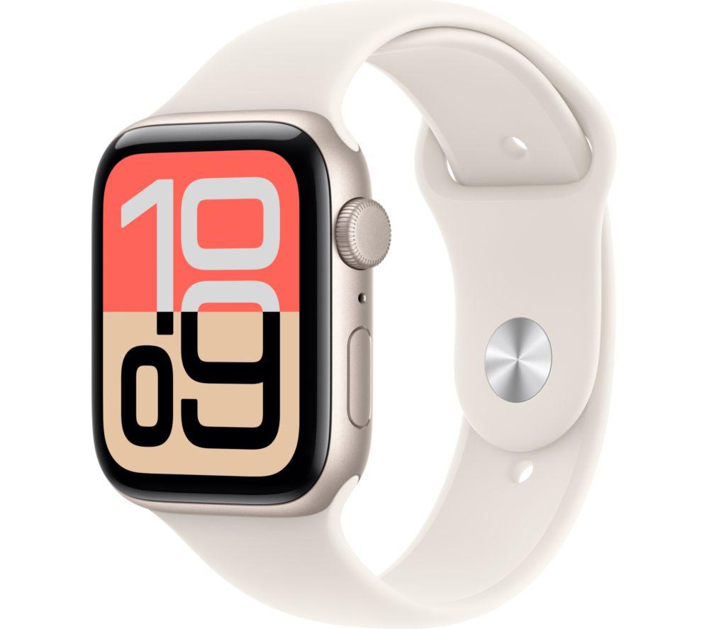 APPLE Watch SE 3 - 44 mm Starlight Aluminium Case with Starlight Sport Band, M/L