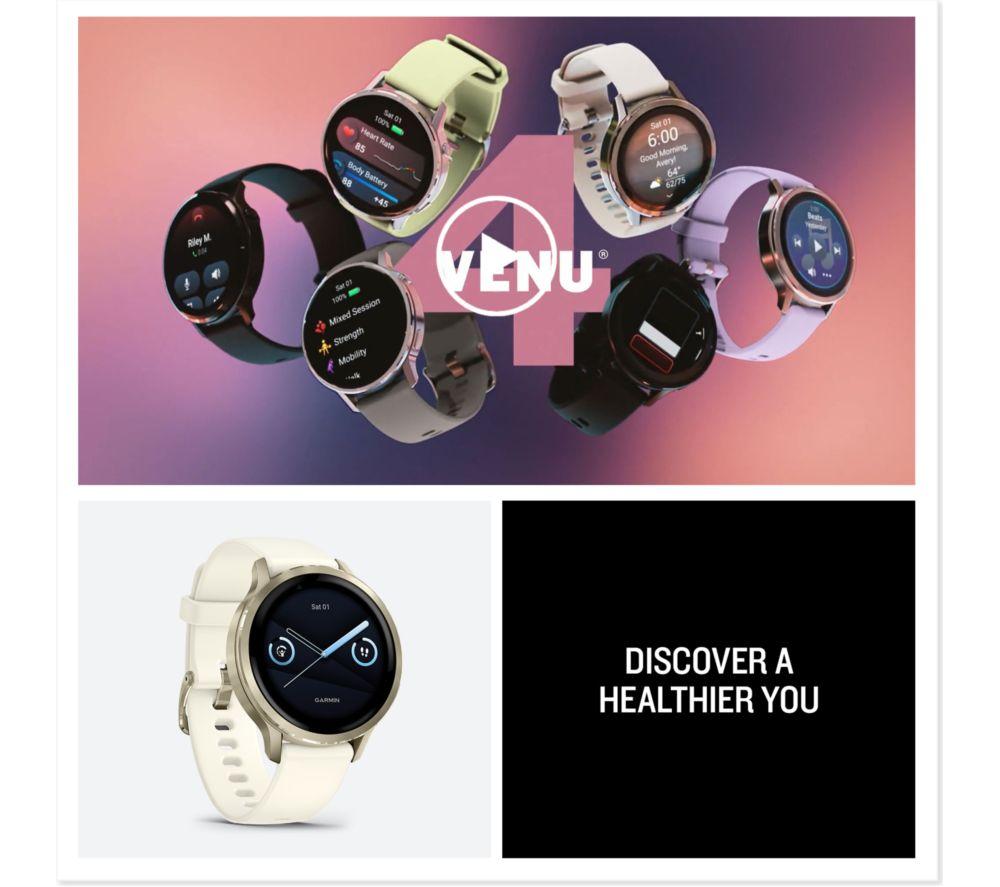 GARMIN Venu 4 Smart Watch - Slate with Black Silicone Band, 41 mm image number 8 of 15
