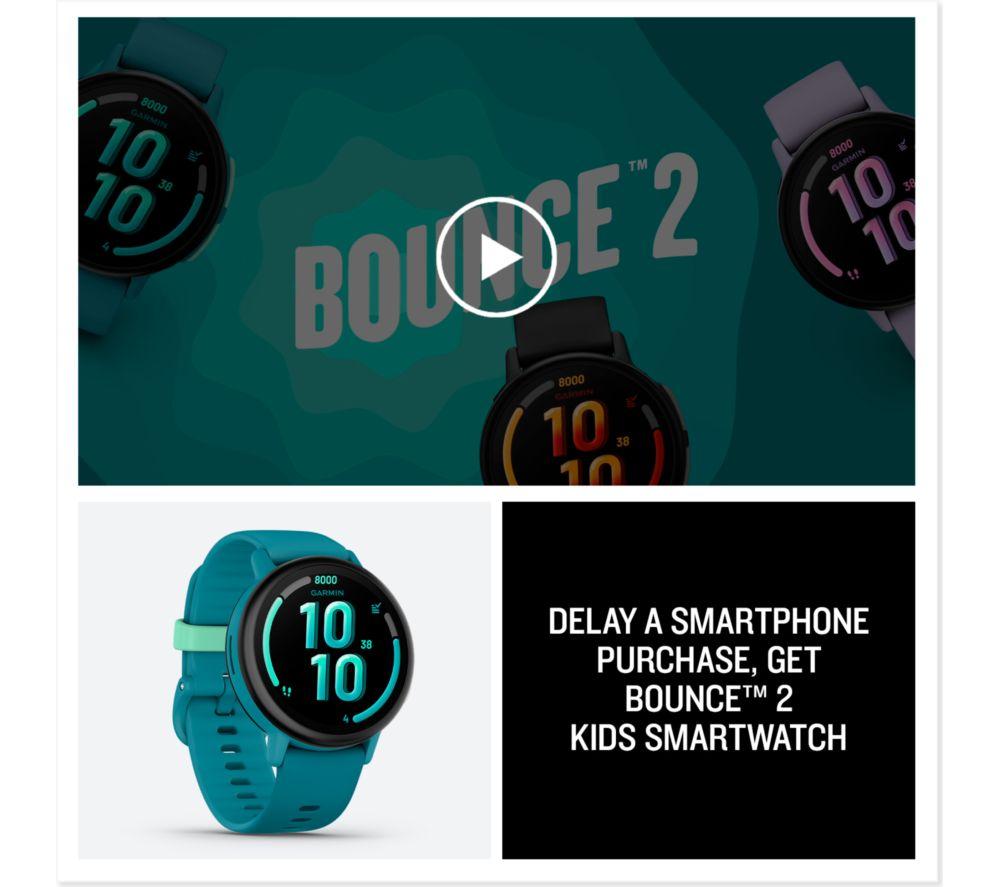 GARMIN Bounce 2 Kids Smart Watch - Turquoise image number 7 of 13