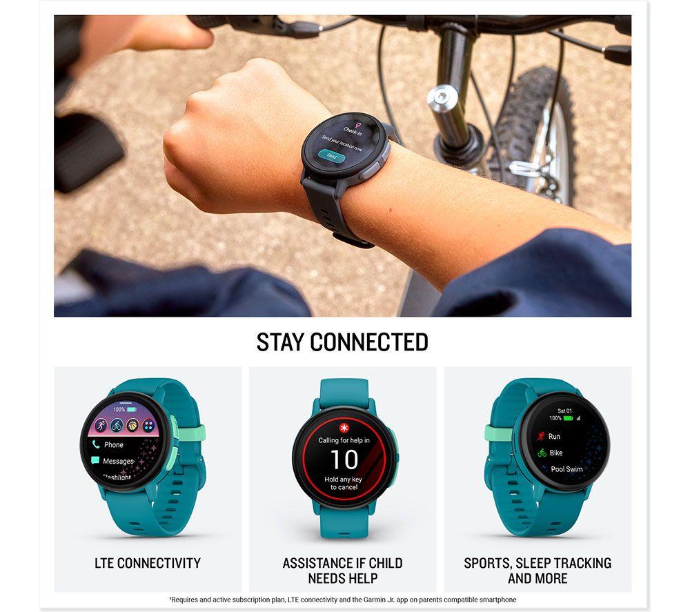 GARMIN Bounce 2 Kids Smart Watch - Turquoise image number 10 of 13