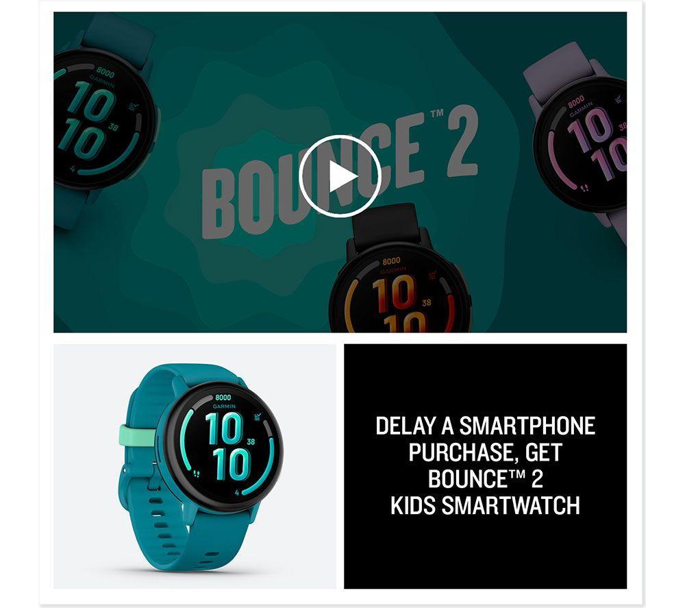 GARMIN Bounce 2 Kids Smart Watch - Turquoise image number 13 of 13