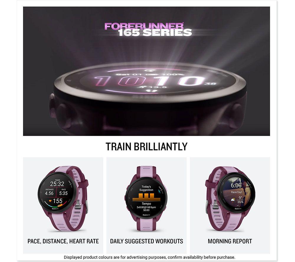 GARMIN Forerunner 165 Music Sports Watch - Black & Slate, 43 mm image number 3 of 5