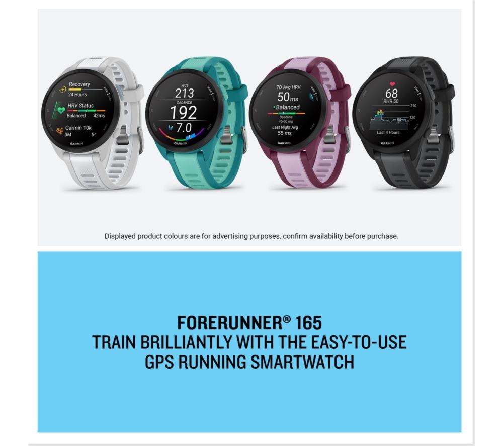 GARMIN Forerunner 165 Music Sports Watch - Berry & Lilac, 43 mm image number 4 of 5