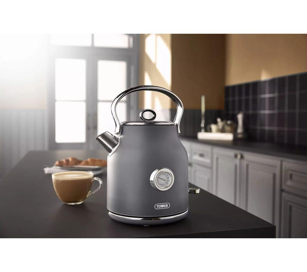 TOWER Renaissance 4-Slice Toaster and Kettle Bundle - Grey image number 7 of 9